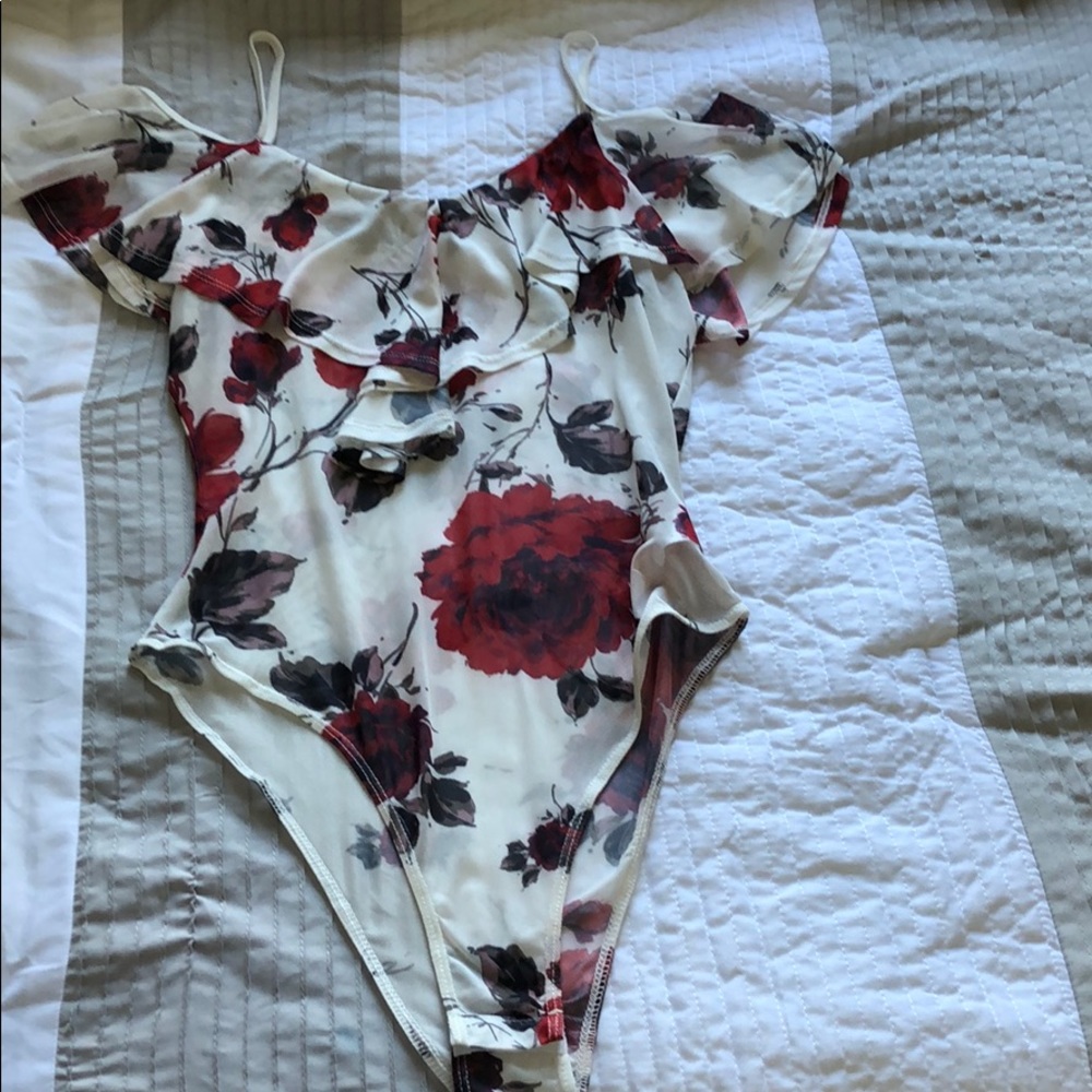 Floral bodysuit! Worn once.